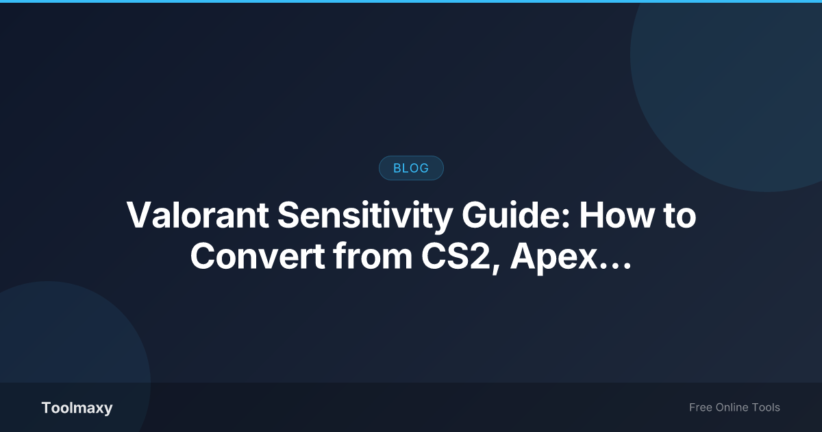 Cover image for: Valorant Sensitivity Guide: How to Convert from CS2, Apex & More